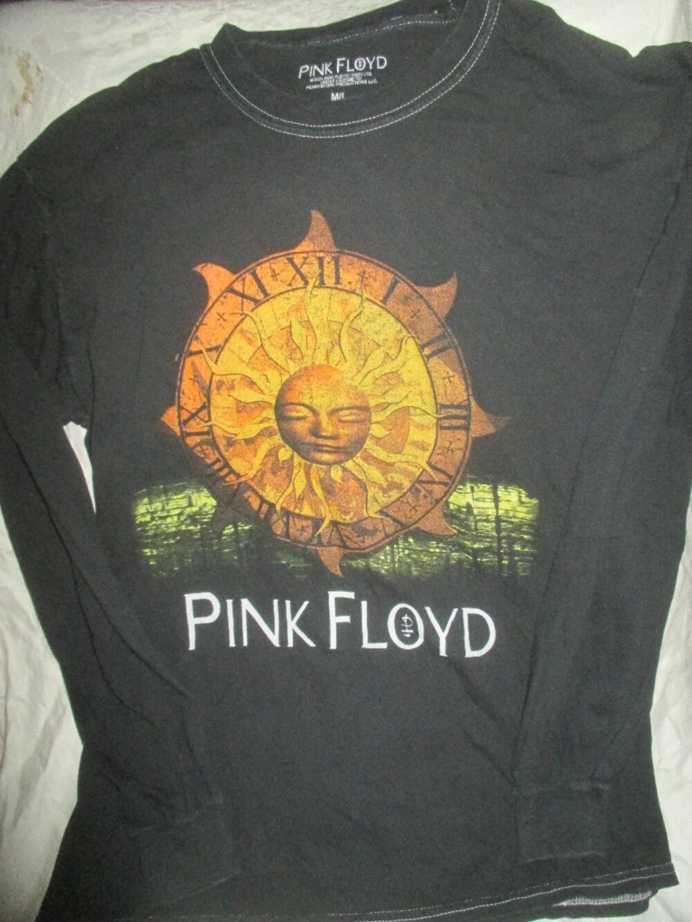 Pink Floyd T-Shirt Men's MEDIUM/ LARGE Long Sleeve Sun Dial